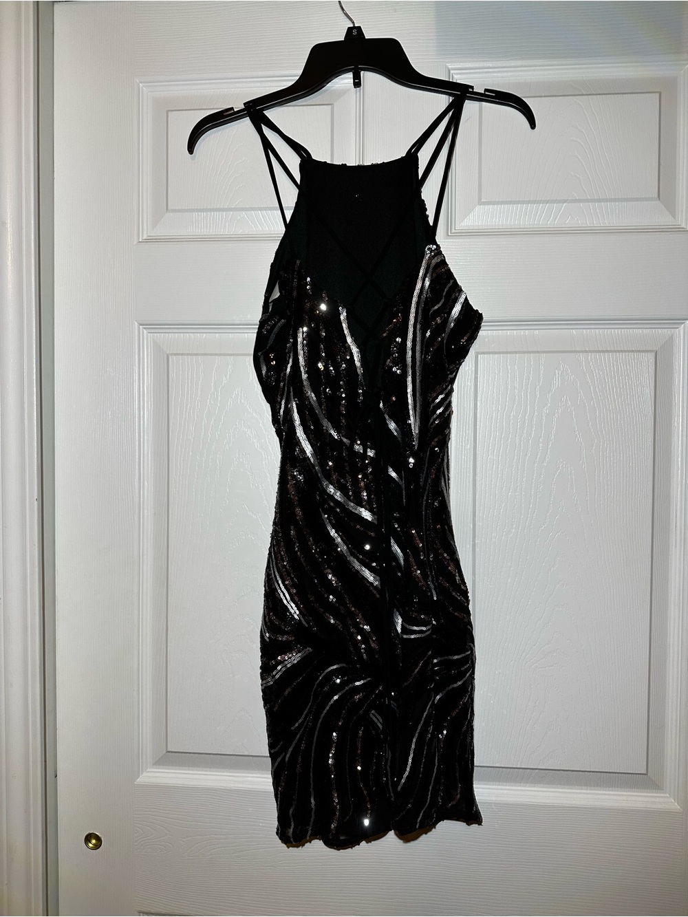 Entry Black and Silver Sequin Dress